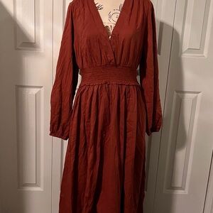 Old Navy Long Sleeve Rust Dress